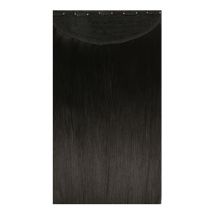 Natural Black Synthetic Clip In Hair Extensions - 24 inches