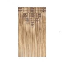 Human Hair Seamless Clip in Extensions 18" 180g - Beigey
