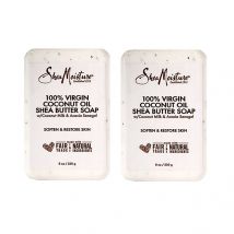 Shea Moisture 100% Virgin Coconut Oil Daily Hydration Shampoo - Bar Soap 8oz - (2pks)