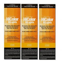 L'Oreal HiColor BLONDE HiLights For Dark Hair Only Golden Blonde - Golden Blonde - (3pks), 3 Hair Colours, No Thanks