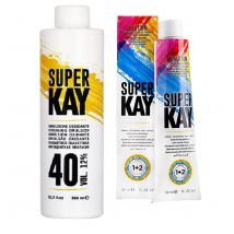 Super Kay 12.0 Extra Super Platinum Natural Blond Permanent Hair Colour Cream - Extra Super Platinum Natural Blonde, 1 Hair Colour, 12%/40 Volume Developer