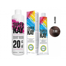 Super Kay 7.00 Blond Permanent Hair Color Cream 180ml - Super Kay (1pk)