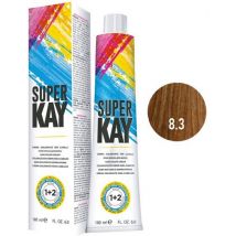 Super Kay 8.3 Light Golden Blond Permanent Hair Color Cream 180ml - Super Kay (1pk)