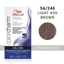 Wella Color Charm Permanent Liquid Hair Colour - Light Ash Brown, 2 Hair Colours, 6%/20 Volume Developer (3.6oz)