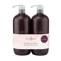 Neal & Wolf BLONDE Lighten & Brighten Purple Shampoo & Conditioner 950ml - Clean &amp; Care
