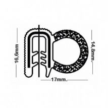 Joint De Porte Armé - 17 X 16,6 Mm