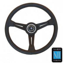 Volant En Cuir Noir Et Branches En Alu Noir NARDI Classic Line