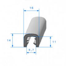 Joint Armature Métallique En Caoutchouc E.P.D.M - 16 X 14 Mm