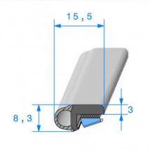 Joint Bi-dureté Avec Face Adhésive - 15.5 X 8.3 Mm