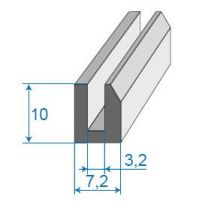 Guarnizione Compatto A U - 7,2 X 10 Mm