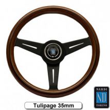 Volant Bois D'acajou Classic Line Années 70 (Nardi) Noir Mat