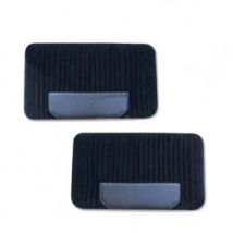 4 Panneaux De Porte Pour Fiat 500 F-L-R (tissu Côtelé Noir Et Simili Noir)