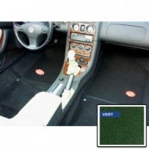 Kit Moquette Préformée Verte Avec Tapis De Sol Noir Pour MGF De 1995-2003