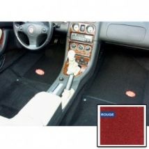 Kit Moquette Préformée Rouge Avec Tapis De Sol Noir Pour MGF De 1995-2003