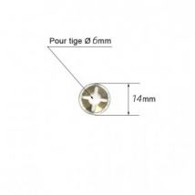 Arrêt Pour Tiges Lisses Ø Intérieur 6mm - Ø Extérieur 14mm