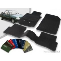 Tapis Auto Avant Et Arrière Sur-mesure Peugeot 205 Cabriolet Velours Bordé