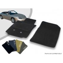 Alfombrillas Delanteras De Coche Personalizadas Porsche 996 Descapotable (1999-2001) Alfombra Perforada Con Aguja Overlock