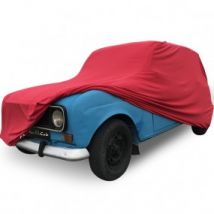 Bâche Protection Sur-mesure Pour Renault 4L En Jersey Rouge (Coverlux+) - Utilisation Garage