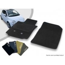 Tapis Auto Avant Sur-mesure Fiat 500 C Cabriolet Moquette Aiguilletée Surjetée