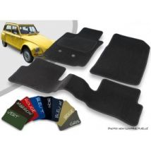 Tapis Auto Avant Et Arrière Sur-mesure Citroën Dyane Velours Bordé