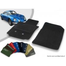 Maßgeschneiderte Alpine A110 Vorderfußmatten Von 1966-1970 Aus Gesäumtem Velours