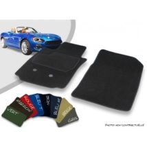 Tapetes dianteiros de carro sob medida Fiat 124 Spider veludo afiado
