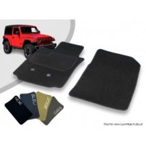 Tapis Auto Avant Sur-mesure Jeep Wrangler JL 2 Portes Moquette Aiguilletée Surjetée