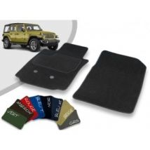 Tapis Auto Avant Sur-mesure Jeep Wrangler JL 4 Portes Velours Bordé