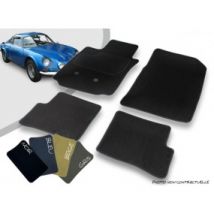 Tapis Auto Avant Et Arrière Sur-mesure Alpine A110 De 1966 À 1970 Moquette Aiguilletée Surjetée