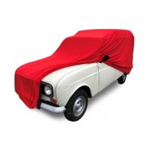 Bâche Protection Sur-mesure Pour Renault 4L F6 En Jersey Rouge (Coverlux+) - Utilisation Garage