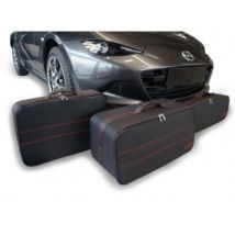 Bagagli (valigie) Su Misura Per Mazda MX5 ND E RF - Cuciture Rosse