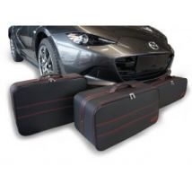 Maßgeschneiderte Kofferset (Gepäck) Mazda MX5 ND Und RF - Rote Nähte