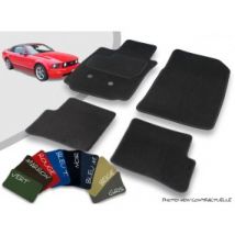 Tapis Auto Avant Et Arrière Sur-mesure Ford Mustang 05/14 Velours Bordé