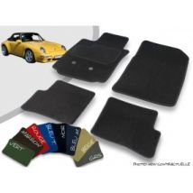 Tapis Auto Avant Et Arrière Sur-mesure Porsche 993 Cabriolet Velours Bordé