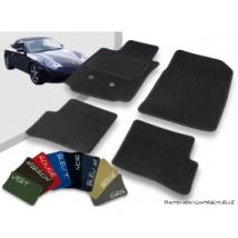 Tapis Auto Avant Et Arrière Sur-mesure Porsche 996 Cabriolet (2002-2004) Velours Bordé