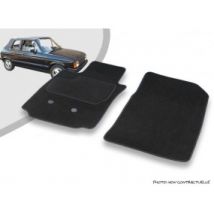 Tapis Auto Avant Sur-mesure Talbot Samba Cabriolet Velours Bordé Rouge
