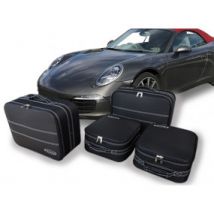 Bagagerie Sur-mesure Ensemble De 4 Valises Sièges Arrières Porsche 991 - En Cuir Complet
