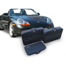 Bagagerie Sur-mesure Porsche Boxster Type 986 - Ensemble De 3 Valises Pour Coffre Avant En Cuir Partiel