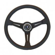 Volant En Cuir Noir Et Branches En Alu Noir NARDI Classic Line Pour Moke Cagiva
