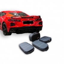 Bagagerie 4 Pièces En Cuir Et Simili Cuir Sur Mesure Corvette C8 (pour Coffre Arrière)