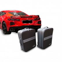 Bagagerie 2 Pièces En Cuir Et Simili Cuir Sur Mesure Corvette C8 (pour Coffre Arrière)