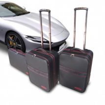 Equipaje (maletas) A Medida Ferrari Roma – Juego De 3 Maletas De Cuero Completo Para Maletero Trasero