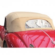 Capote Jaguar XK 140 D.H.C Cabriolet En Alpaga Stayfast Avec Lunette Sur Zip