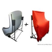 Kit Housse De Hard Top + Chariot De Rangement - Coloris Rouge