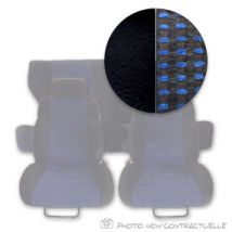 Garnitures Sièges AV/AR Peugeot 309 GTI En Semi Cuir Noir Tissu Quartet Bleu