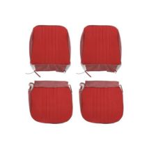 Garnitures De Sièges Avant Et Banquette Arrière Renault 10 Major En Velours Rouge/simili Bordeaux