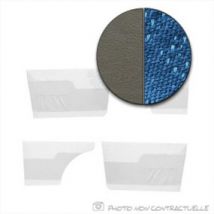4 Panneaux De Portes Avant Et Arrière Peugeot 203 Berline En Tissu Bleu Diamanté Et Simili Gris