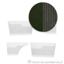 Ensemble De 4 Panneaux De Portes Avant Et Arrière Peugeot 203 Berline En Tissu Rayé Gris Simili Vert