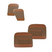 Ensemble De Panneaux De Portes À Soufflets Avant Et Arrière (4 Piéces) Renault Dauphine En Tissu Écorce Marron