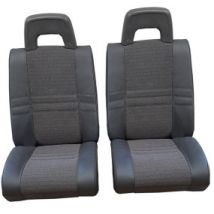 Estofos dos bancos dianteiros Citroën C15 mk2 e 3 (entregue sem apoios de cabeça) (4 peças) em tecido listrado/imitação antracit